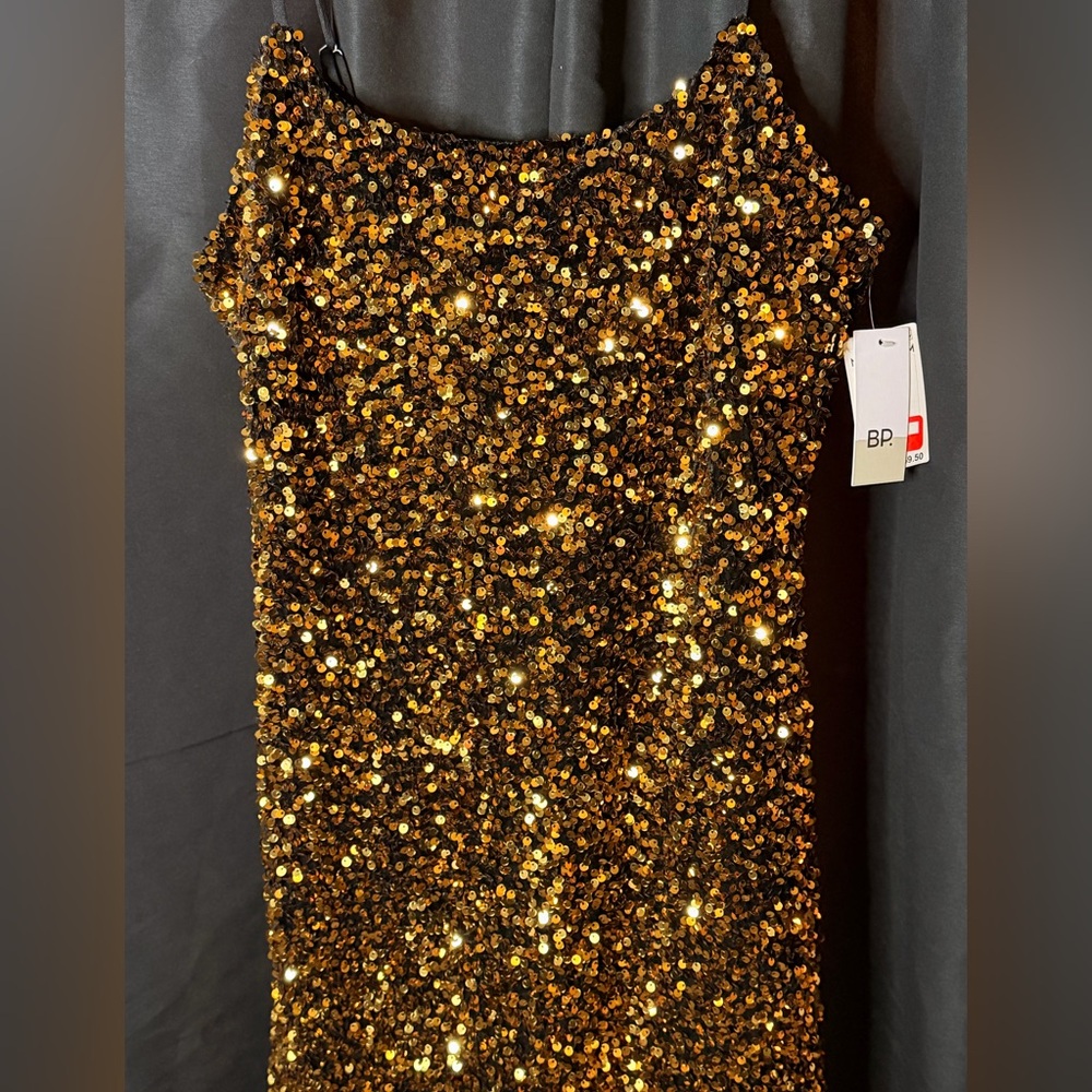 BP Sparkling Gold Mini Dress —#133 - Picture 7 of 13